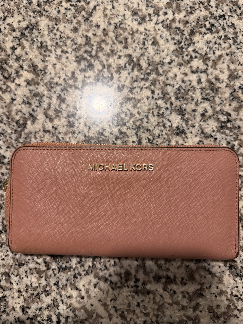 Michael Kors Rose Blush Zip-Around Continental Wallet